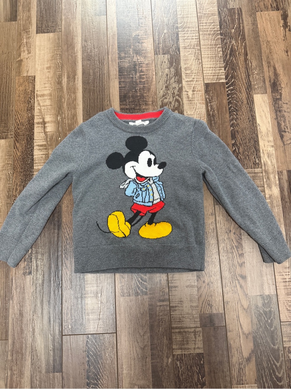 Kids Gray Mickey Mouse Graphic Sweater - Disney